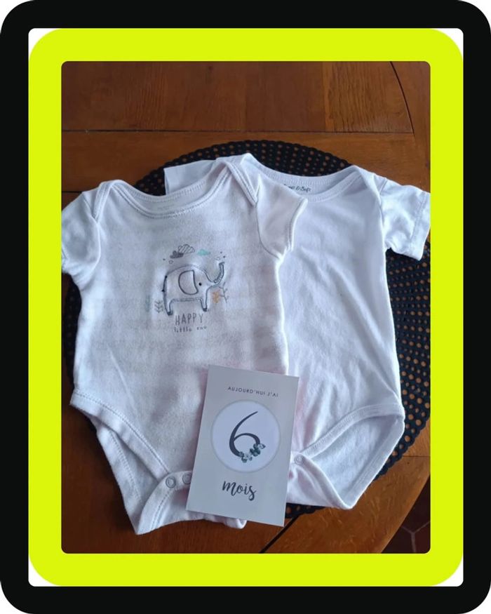 2 body manche courte 6 mois