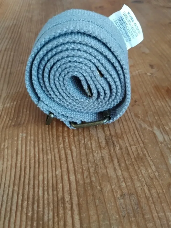 Ceinture en toile grise unisexe – Robuste & Stylée – TBE - photo numéro 3