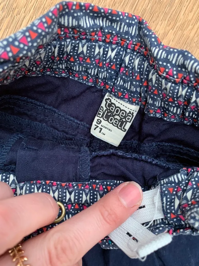 Pantalon 9 mois bleu marine - photo numéro 2