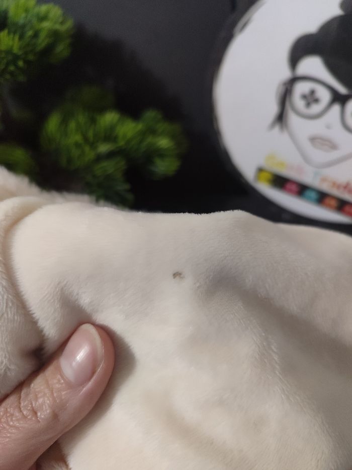 doudou mouton agneau tex Baby grelot gris blanc bandana bleu plat Crème DD002868 - photo numéro 3