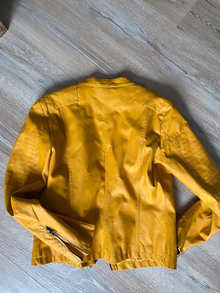 Veste simili cuir only jaune - photo numéro 6