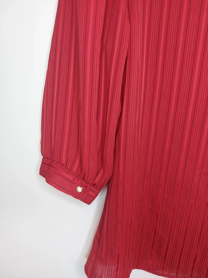 Blouse vintage rouge à rayures - photo numéro 4