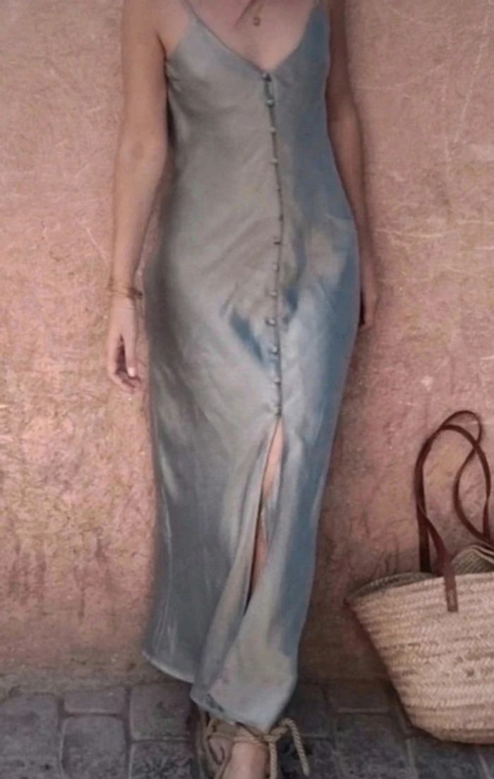 Robe longue - nuisette retro satin Etam taille M - photo numéro 2