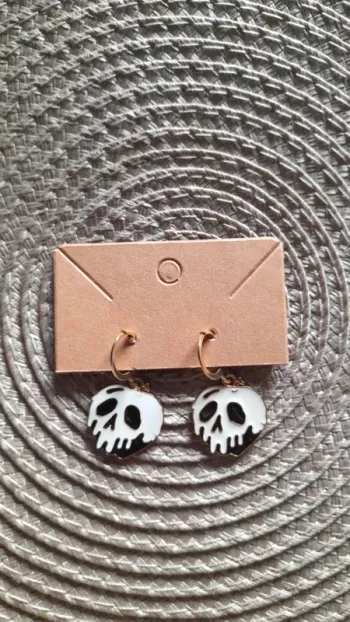 💀 Boucles d’oreilles tête de mort Halloween