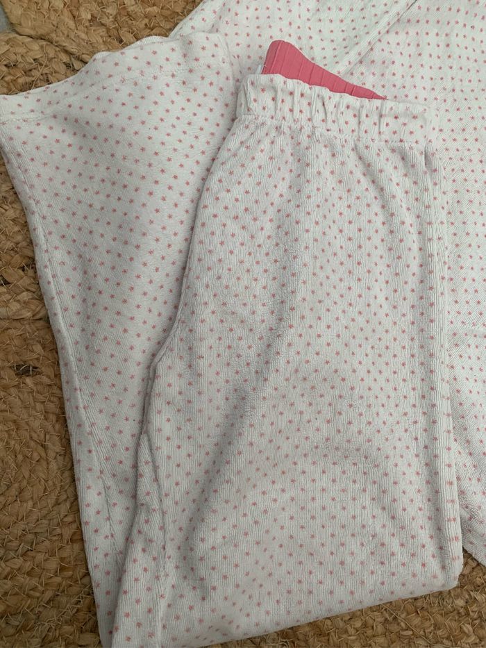 Pyjama velours rose et blanc Okaidi 8 ans - photo numéro 5