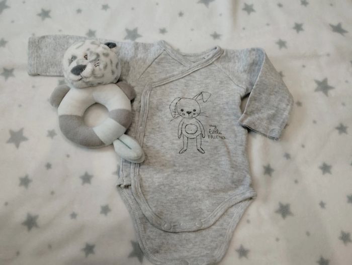 Lot de 3 bodies Cache cœur pour "mini baby" - photo numéro 2