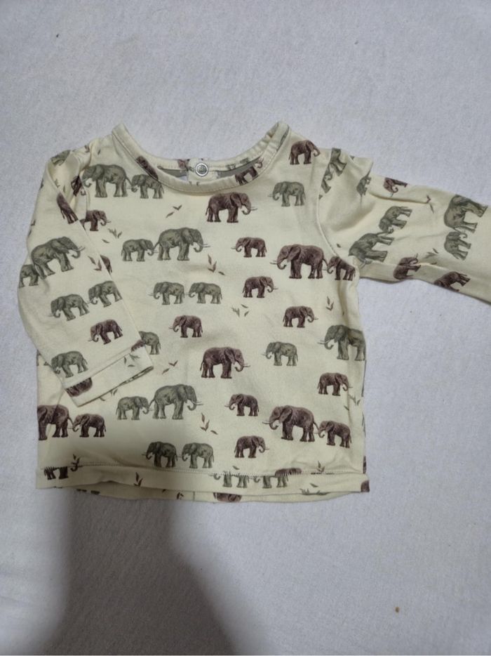 👶 T-shirt manches longues Cuddles & Smiles - - 56/1 mois