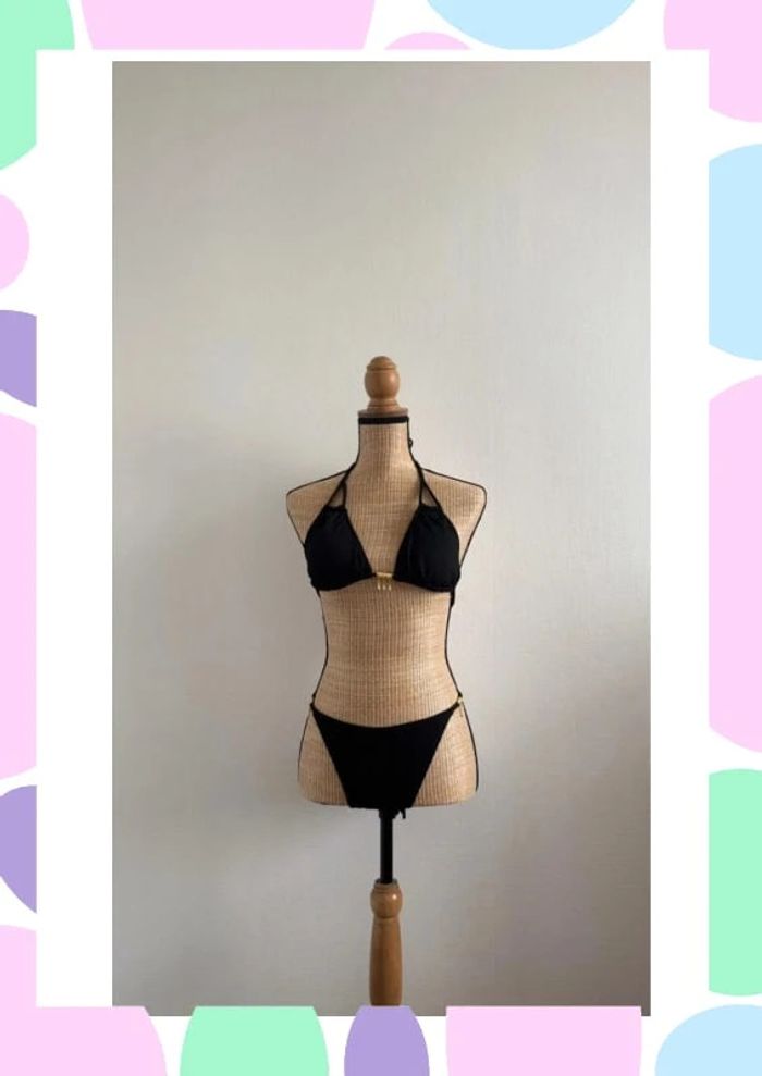 Bikini noir et doré Shein – Taille L – Neuf avec étiquette