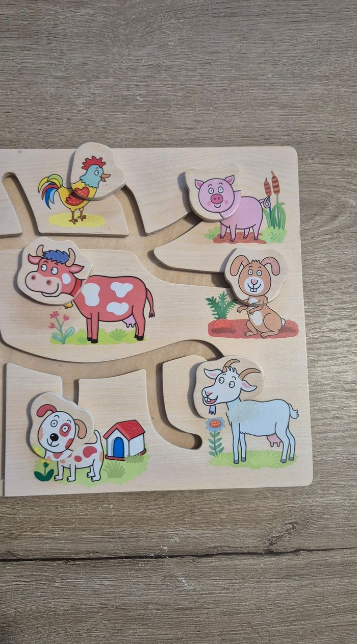 Puzzle labyrinthe animaux en bois - photo numéro 4