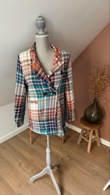 🍃 Veste blazer multicolore vintage – Made in Italy – Taille XL – Très bon état