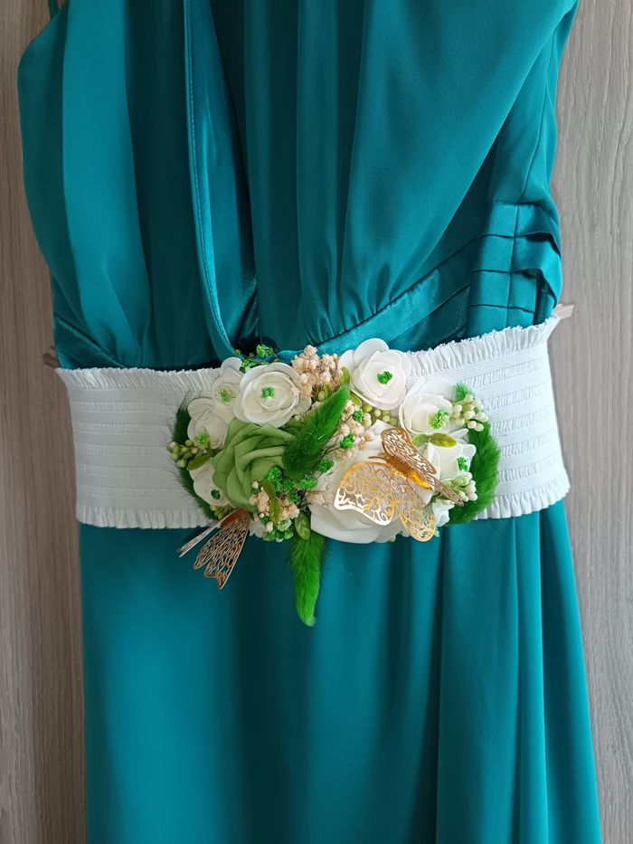 Serre tête mariage et ceinture assortie