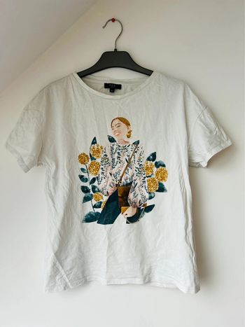 T-shirt romantique bohème maison 1,2,3 en coton