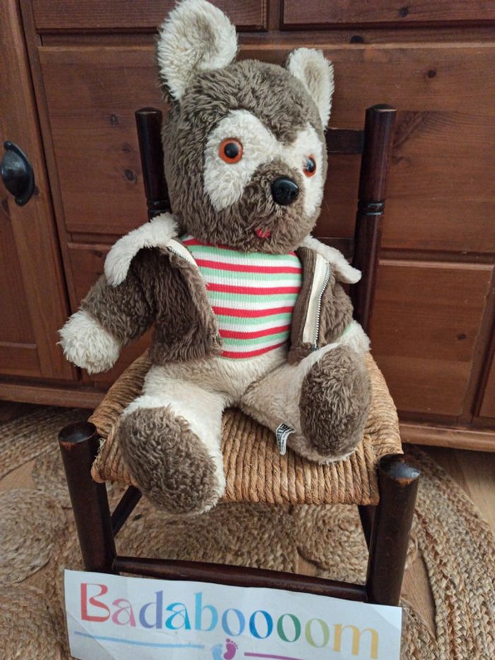 peluche raton laveur Ajena les animaux blouson 1981 - photo numéro 6