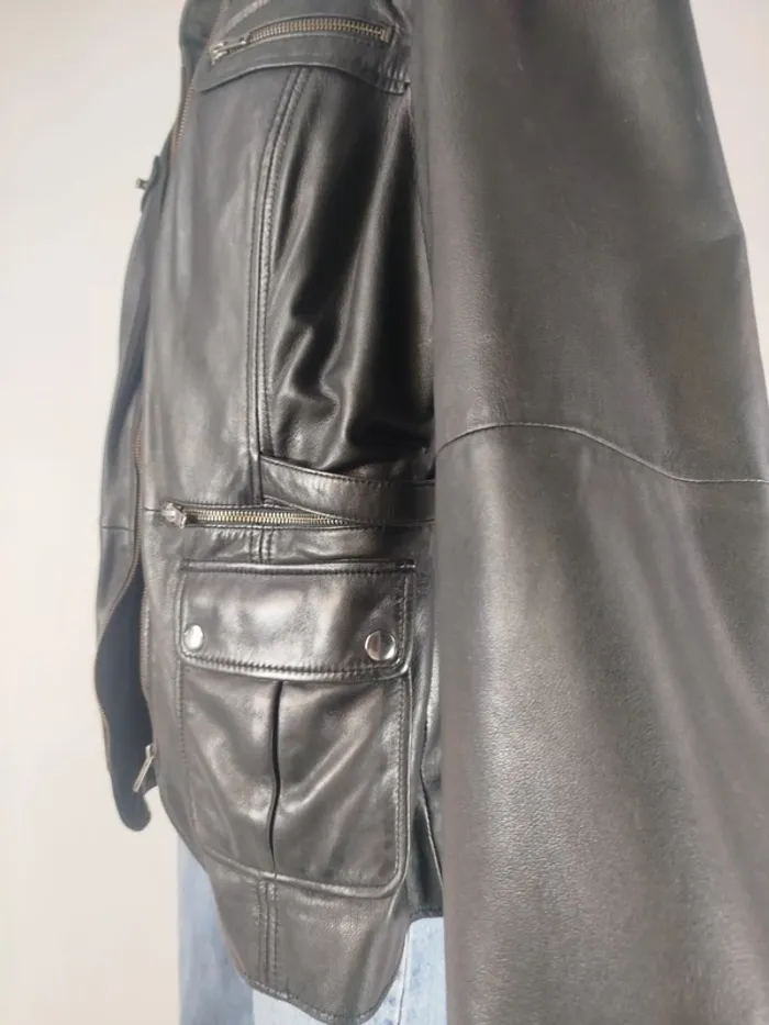 Veste en Cuir femme L > XXL parfait état - Cuir véritable très bonne qualité A269 - photo numéro 6