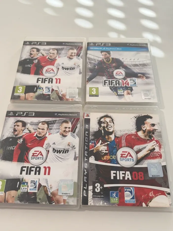 Lot Fifa 08 / Fifa 11 (x2) / Fifa 14 - TBE/BE - ps3