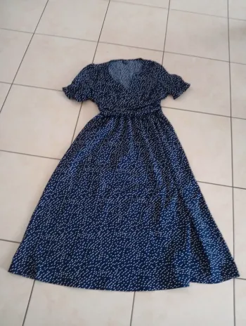 Robe longue à pois femme L