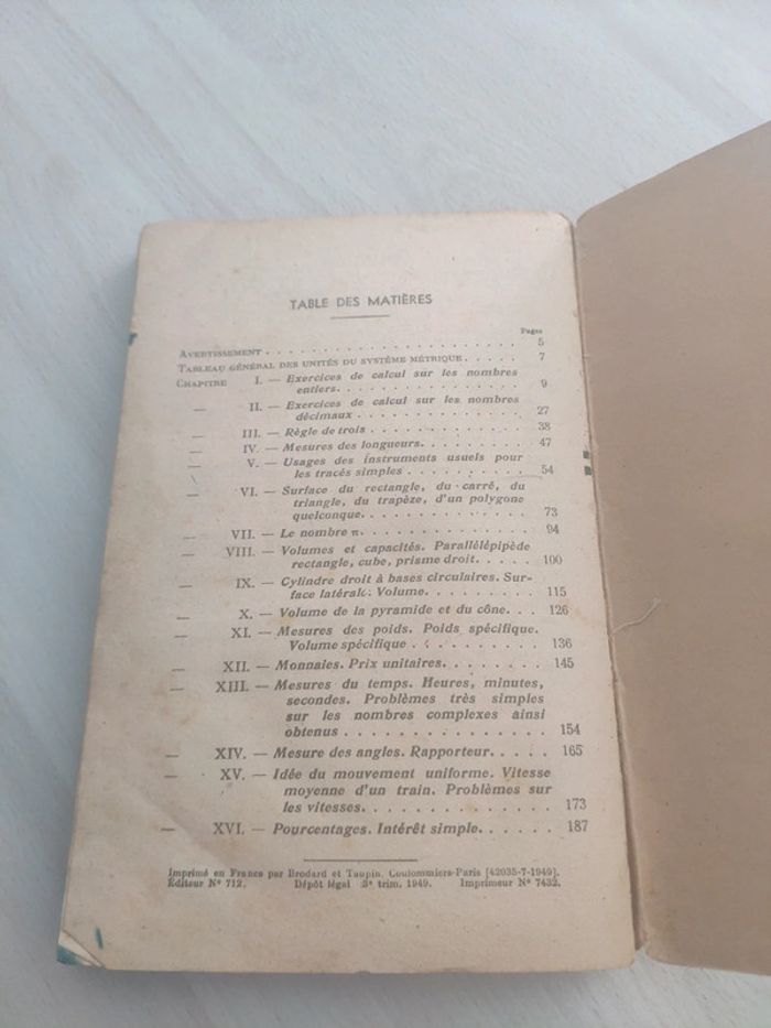 Livre ancien arithmétique classe de sixième Desbats Durand 1949 - photo numéro 14