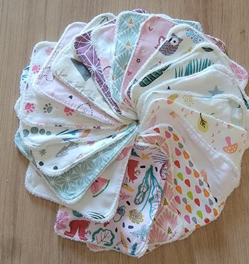 Lingettes lavables bébé 