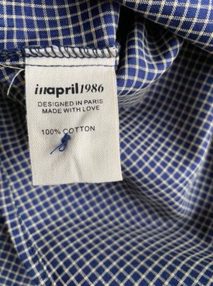 Blouse Vichy - Marine - Taille S/M - photo numéro 10