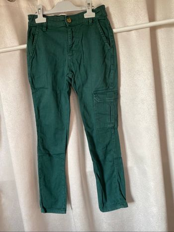 État neuf Pantalon chino Hugo cargo vert 10 ans tape à l'œil