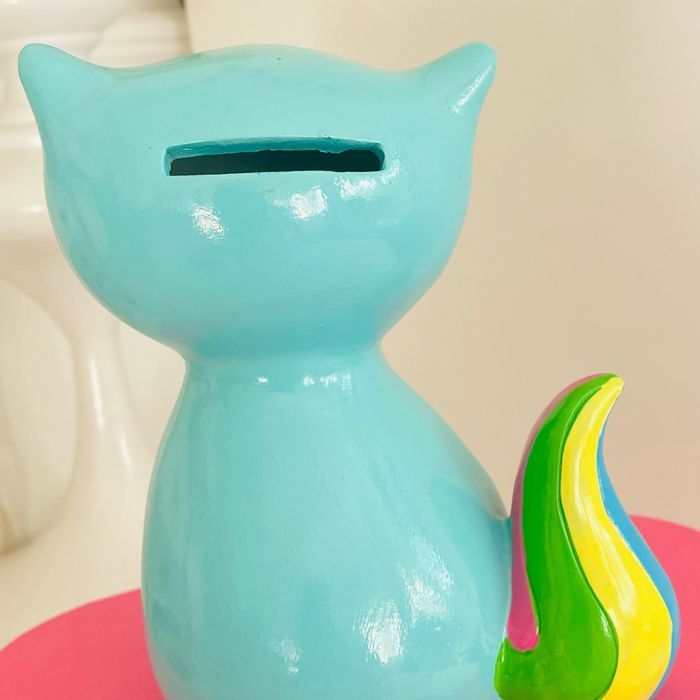 Tirelire chat siamois peint main - photo numéro 5