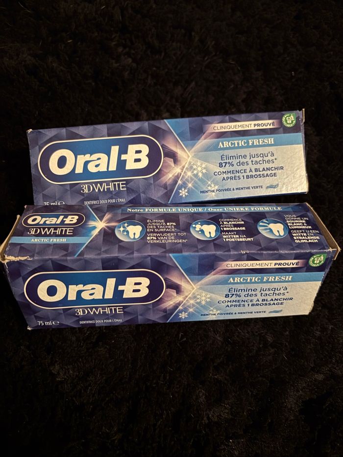 2 Dentifrice Oral B 3D White