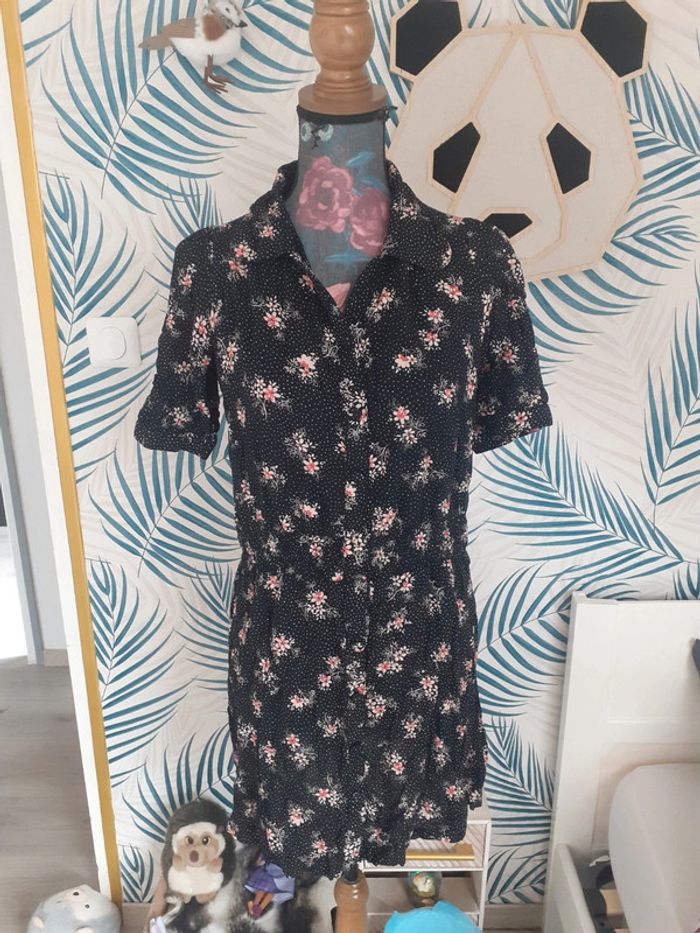Robe fleuris manches courtes M