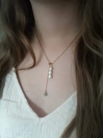 Collier perles de culture d'eau douce naturelles