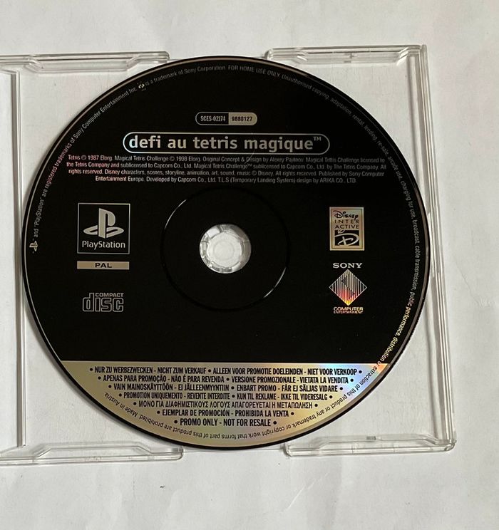 Jeu PS1 Disney Magical Tetris Challenge Press Kit - photo numéro 3