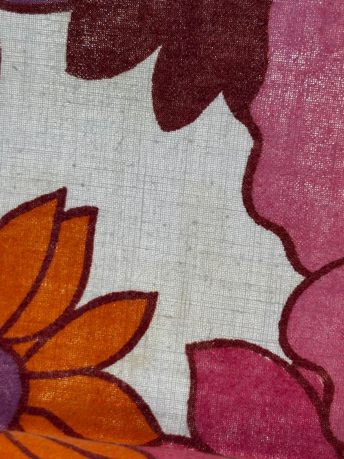 Vintage ensemble de 4 serviettes en tissu fleuries - photo numéro 6