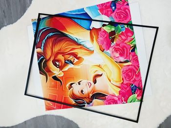 Decoration murale Impression sur toile tissus 70x70 neuf à encadrer