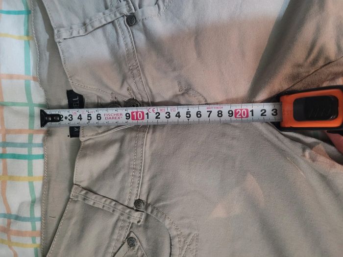 Pantalon beige, taille haute, bas plissé - photo numéro 14