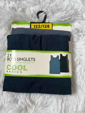 Lot de 2 maillots de corps 122/128cm