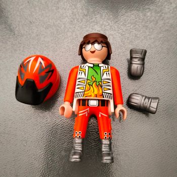 motard orange playmobil (290)