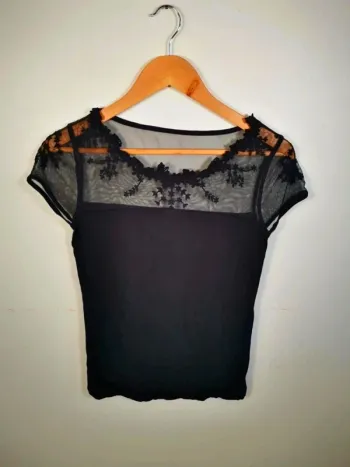 C34 blouse noir La Redoute 34/36