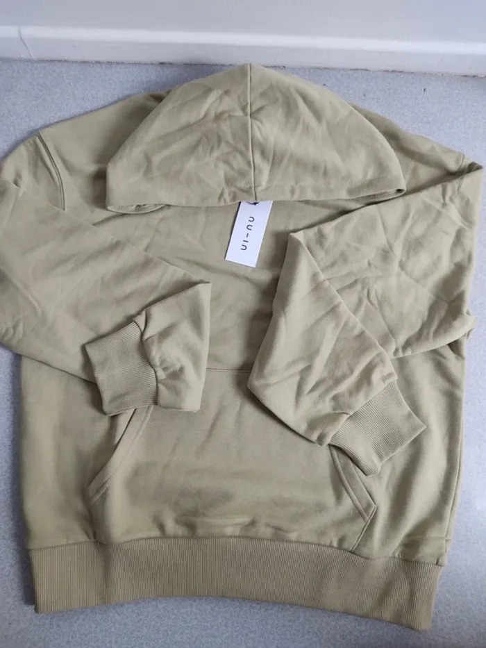 Sweat capuche kaki basic hoodie