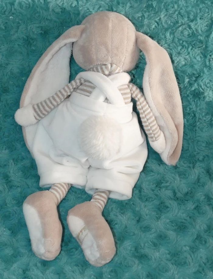 Doudou lapin Lucian blanc beige Bukowski 🐰tbe - photo numéro 3