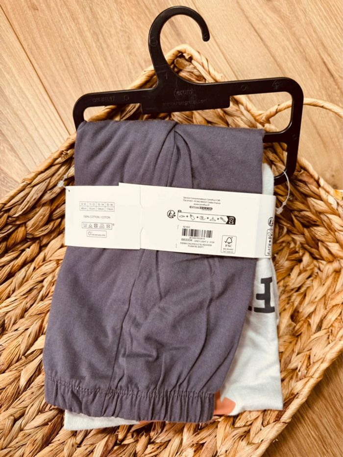 Taille 10 ans pyjama 2 pièces coton fin garçon Tex gris Neuf 💙 - photo numéro 4