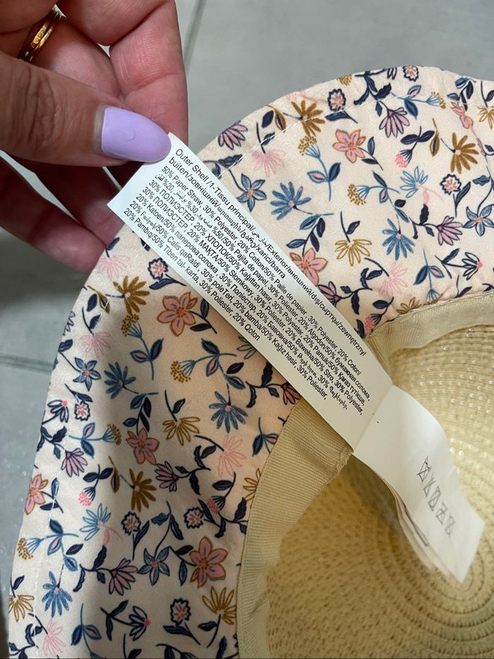 Chapeau paille et tissus T.51 cm fille Tape à l’Oeil - photo numéro 3