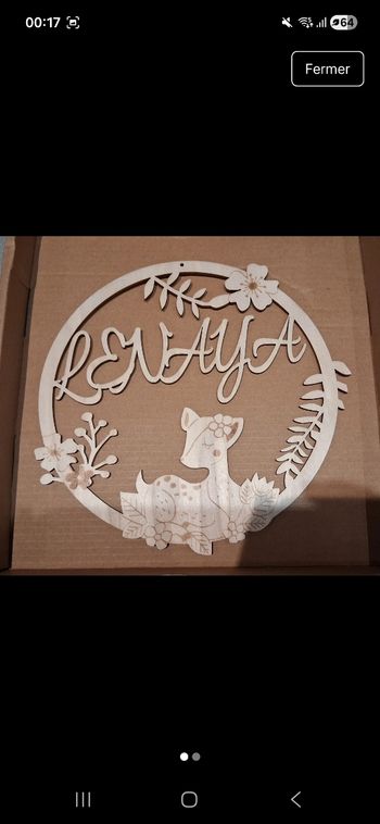 Support prénom en bois