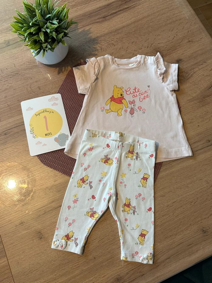 Ensemble leggings/tshirt Disney Winnie 💕 56cm - photo numéro 2