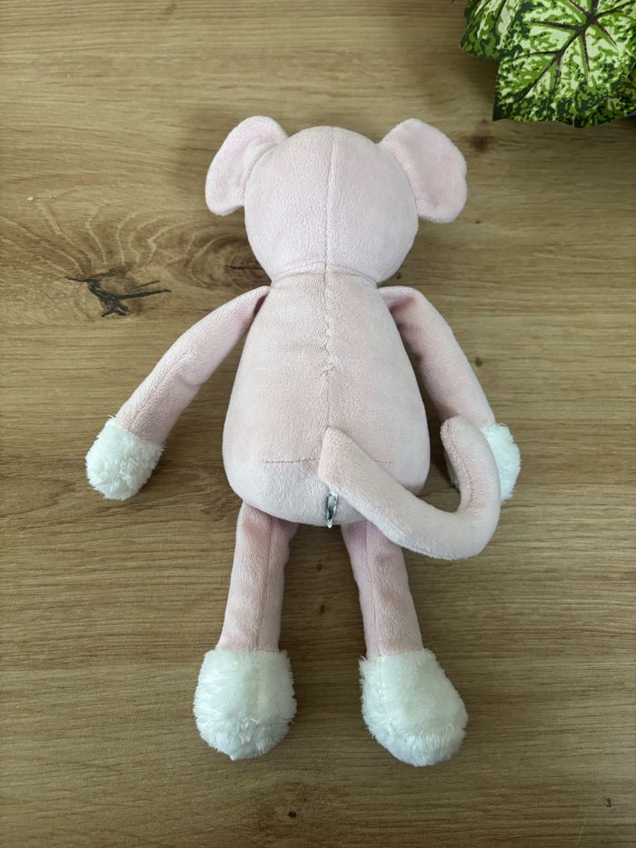 Doudou souris rose cœur blanc atmosphera - photo numéro 3