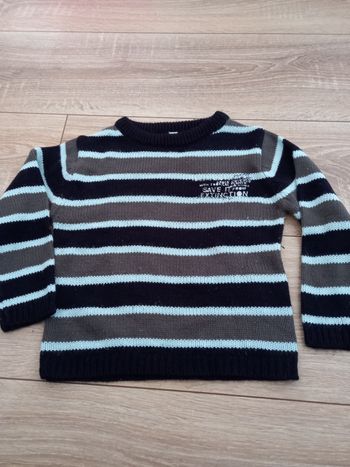 Pull marque MINI rayé bleu 3 ans