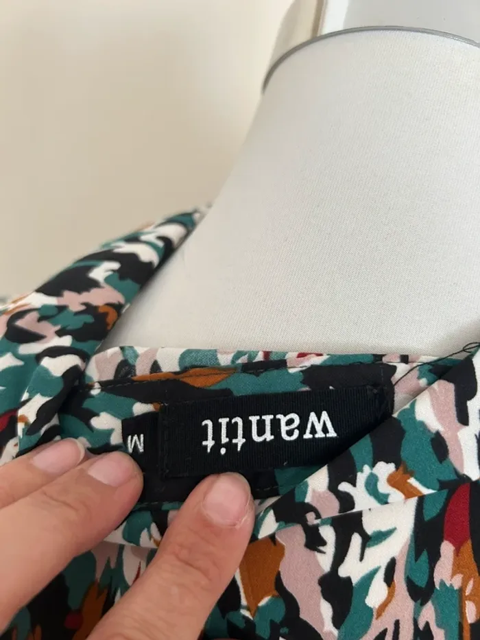 Wantit chemise verte, imprimée femme, taille M - photo numéro 5