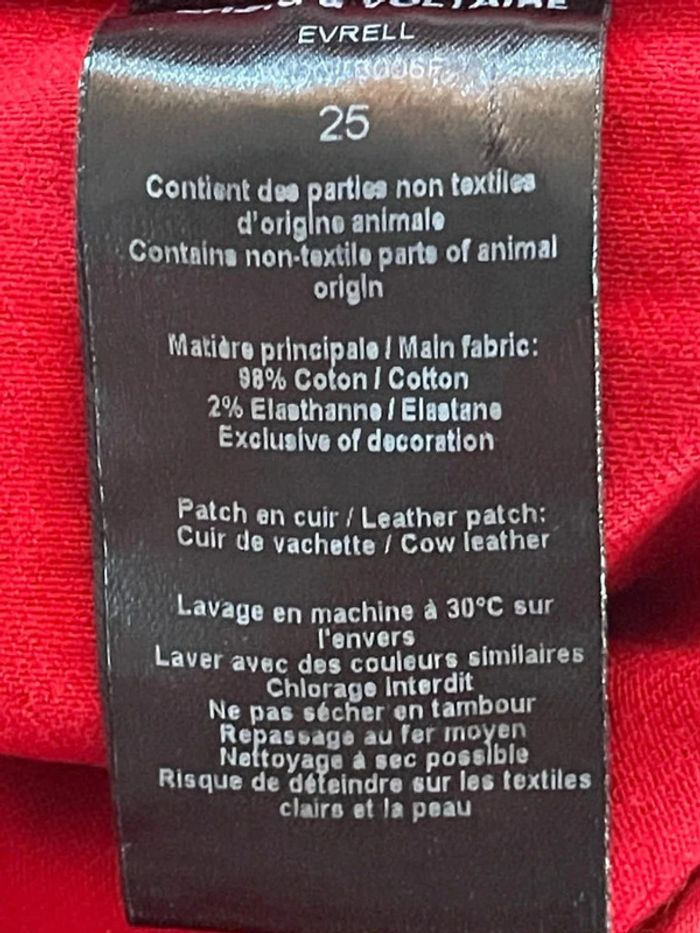 Pantalon rouge Evrell Zadig & Voltaire - photo numéro 8