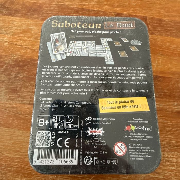 Jeux de société saboteur le duel - photo numéro 2