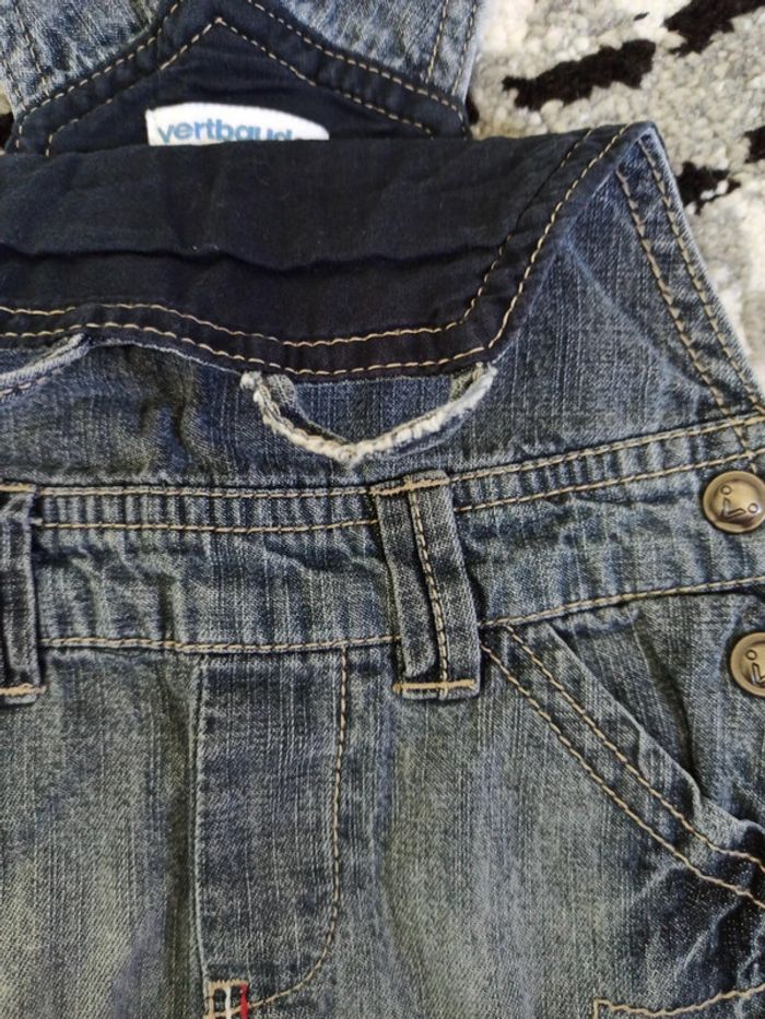 Salopette short en jean légère NEUVE - 6 mois - photo numéro 7