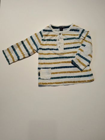 tee shirt rayé kiabi garcon 6 mois