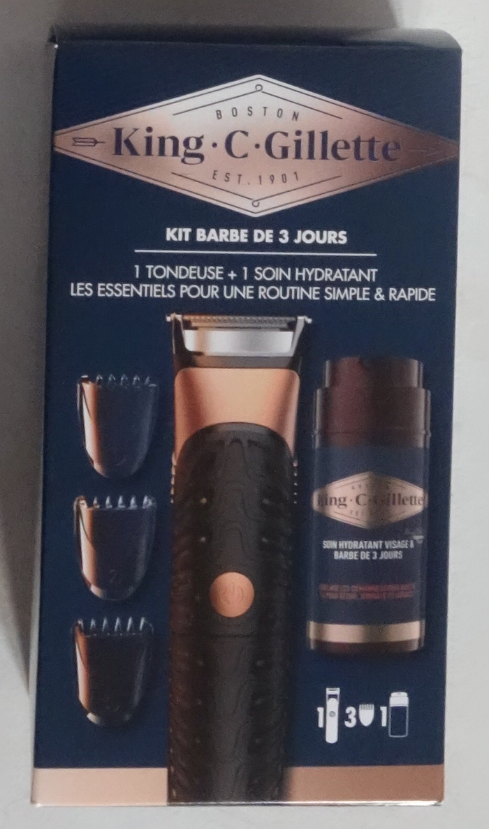 Tondeuse à barbe King C Gilette Kit barbe de 3 jours - prix unitaire