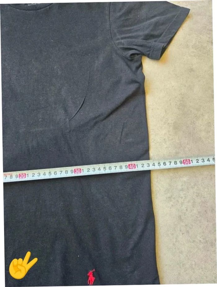 T-shirt Ralph Lauren S coupe col rond noir Homme Men tee129 - photo numéro 5